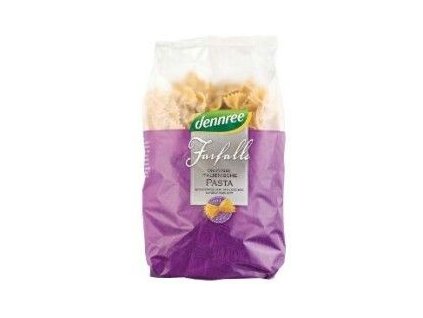31698 dennree farfalle celozrnne z tvrde psenice 500g bio