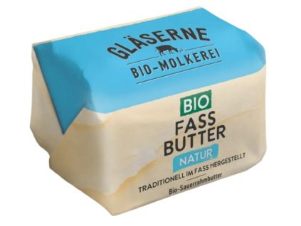 37347 glaserne molkerei hrudka masla ze zakysane smetany 250g bio