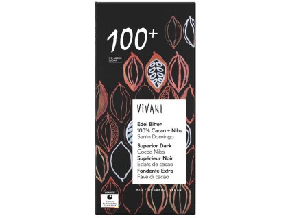 35004 vivani horka cokolada s kakaovymi lupinky 80 g bio