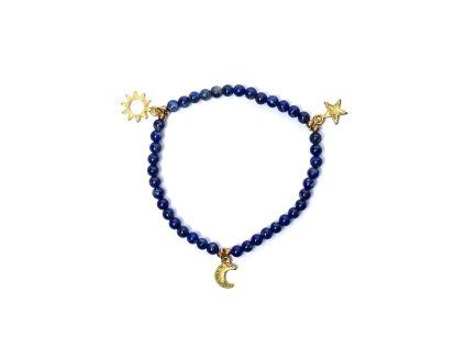 naramek lapis lazuli hvezda mesic slunce