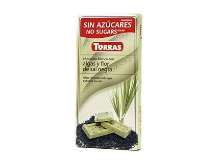 Torras čokolada s chlorelou a černou mořskou solí 75g