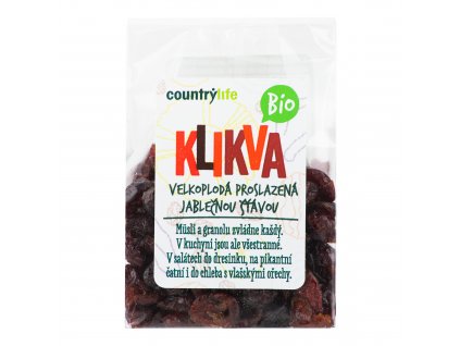 Klikva velkoplodá proslazená jablečnou šťávou 100 g BIO COUNTRY LIFE