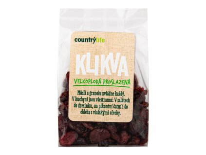 Klikva velkoplodá proslazená 100 g COUNTRY LIFE