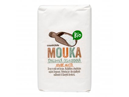 VÝPRODEJ!!!Mouka špaldová celozrnná hrubě mletá 1 kg BIO COUNTRY LIFE