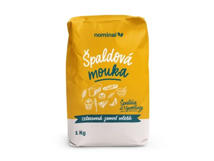 Mouka špaldová celozrnná jemně mletá z Vysočiny 1 kg NOMINAL