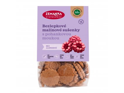 Sušenky pohankovo - malinové bezlepkové 100 g BIO ZEMANKA