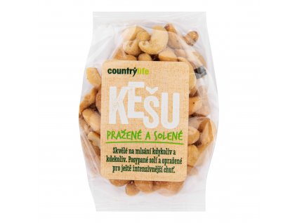 Kešu ořechy pražené solené 100 g COUNTRY LIFE