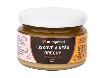 Krém z pražených lískových a kešu ořechů 250 g NUTSPREAD