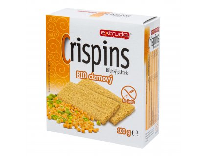 Chlebíček cizrnový Crispins bezlepkový 100 g BIO EXTRUDO