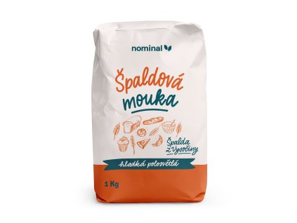 Mouka špaldová hladká polosvětlá 1 kg NOMINAL