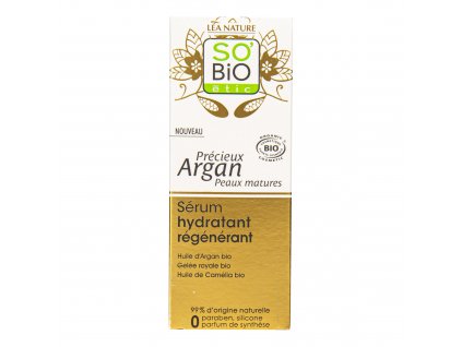 Sérum hydratační a regenerační GOLD 30 ml BIO zralá pleť Precieux argan SO’BiO étic