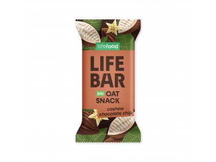 Tyčinka Lifebar Oat snack s kousky čokolády 40 g BIO LIFEFOOD