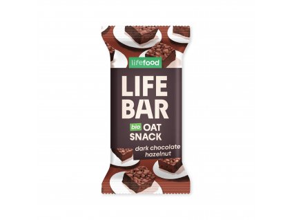 Tyčinka Lifebar Oat snack s lískovými oříšky a čokoládou 40 g BIO LIFEFOOD