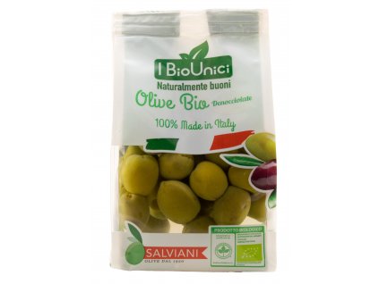 Salviani Bio zelené olivy bez pecky SALVIANI 350g