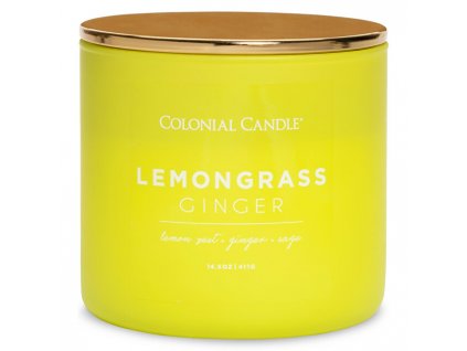 Vonná svíčka se třemi knoty Lemongrass Ginger 411 g