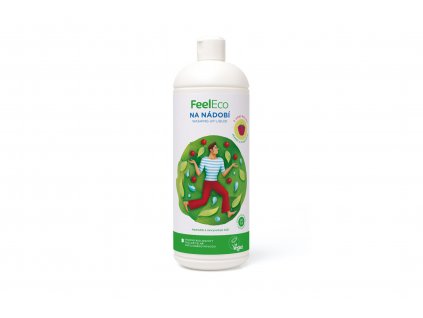 Prostředek na mytí nádobí - malina - vegan - Feel Eco 1000ml