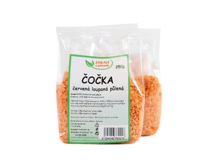 Čočka červená loupaná půlená 250g ZP 164