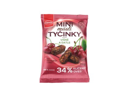 Mini müsli tyčinky višně a datle bez lepku - Semix 70g