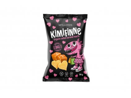 Kimifinne snack srdíčka s karamelem BIO - McLLOYD´S 30g