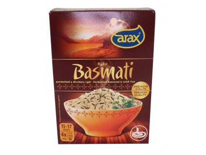 Rýže basmati parboiled s divokou rýží - krabička 4x120g Arax 2341