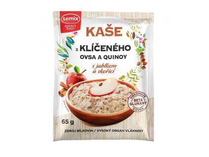 Kaše z klíčeného ovsa a quinoy-jablko, skořice BZL 65g Semix 2496