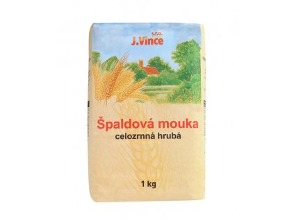 Mouka špaldová celozrnná hrubá 1kg Vince 2907