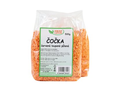 Čočka červená loupaná půlená 500g ZP 2914