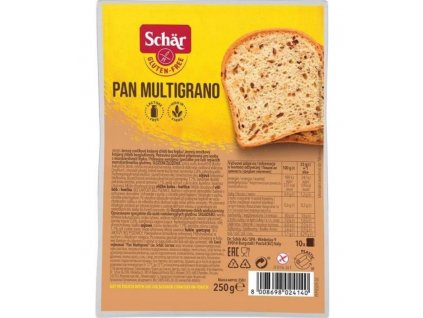 Pan Multigrano chléb se zrníčky 250g Schar bez lepku 3026
