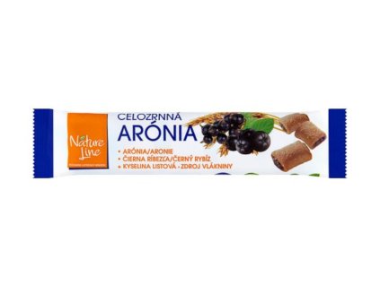 Arónia - celozrnné sušenky s náplní z arónie a černého rybízu - Nature Line 65g
