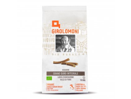 Těstoviny sedanini celozrnné semolinové 500 g BIO GIROLOMONI