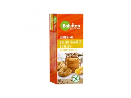 Butter flavored cookies máslové sušenky 130g Balviten bez lepku 3368