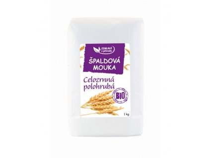 Špaldová BIO mouka celozrnná polohrubá 1kg ZP 4799