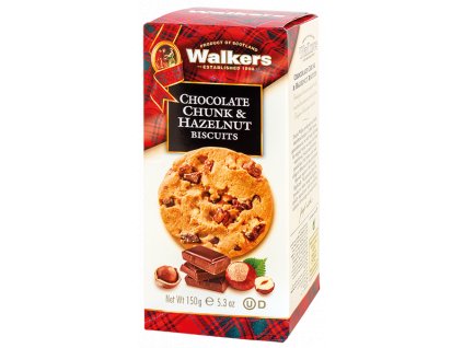Walkers - Sušenky s lískovým oříškem a kousky čokolády, 150g
