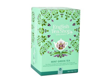 BIO Zelený čaj s mátou, 20 sáčků, English Tea Shop