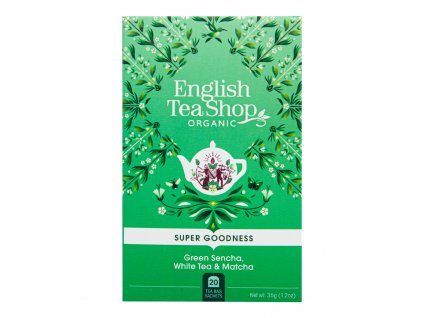 VÝPRODEJ!!!Čaj Sencha, Bílý čaj a Matcha 20 sáčků BIO ENGLISH TEA SHOP