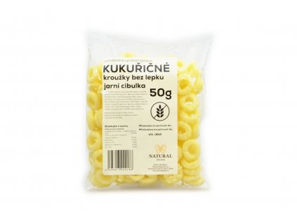 Kukuřičné kroužky jarní cibulka - bez lepku - Natural 50g