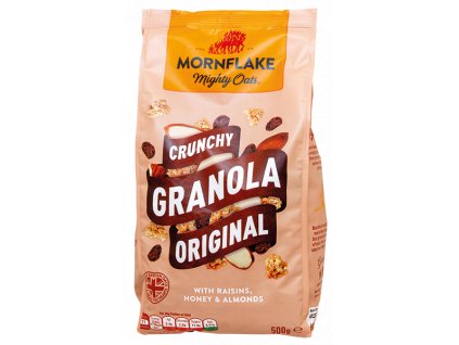 Mornflake Granola Ořechy, mandle, hrozinky a med 500g