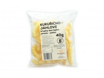 Kukuřično-jáhlové křupky bez lepku jahoda - jablko - Natural 40g