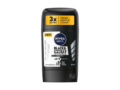 Tuhý antiperspirant Black & White Invisible Original 50 ml