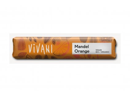 Čokoláda rýžová MANDLE - POMERANČ BIO vegan - 35g Vivani