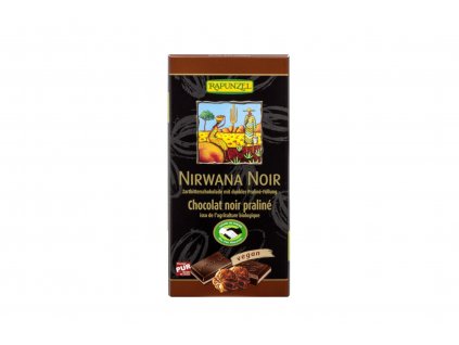 Čokoláda hořká NIRWANA NOIR s pralinkovou náplní BIO VEGAN 55% - Rapunzel 100g