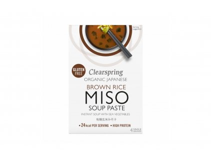 Miso instatní polévka s hnědou rýží 60g - Clearspring 4x15g