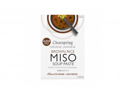 Miso instatní polévka s hnědou rýží - Clearspring 4x15g