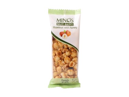 Ořechová tyčinka – Lískový ořech a med, 50 g, MINOS