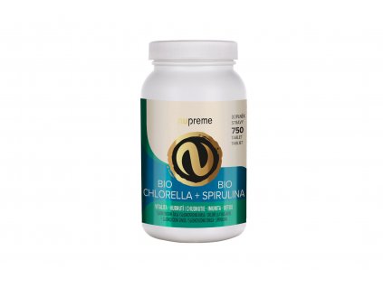 BIO Chlorella + BIO Spirulina 750 tablet - Nupreme 150g