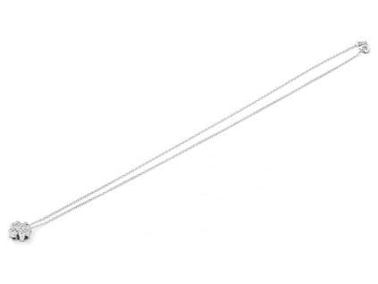 Stříbrný náhrdelník Čtyřlístek se zirkony AAGS162/45 (řetízek, přívěsek)
