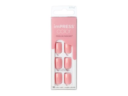 Samolepící nehty imPRESS Color Pretty Pink 30 ks