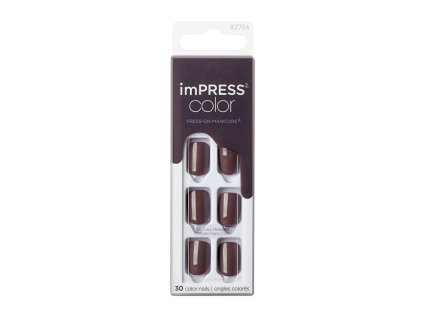 Samolepící nehty imPRESS Color Try Gray 30 ks