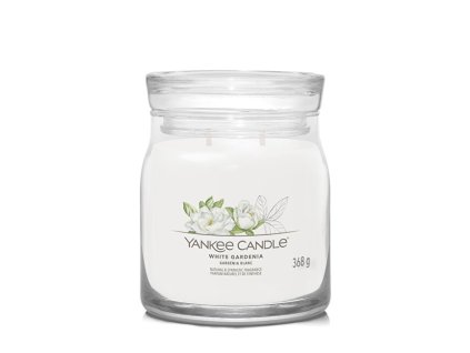 Aromatická svíčka Signature sklo střední White Gardenia 368 g