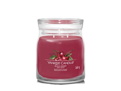 Aromatická svíčka Signature sklo střední Black Cherry 368 g